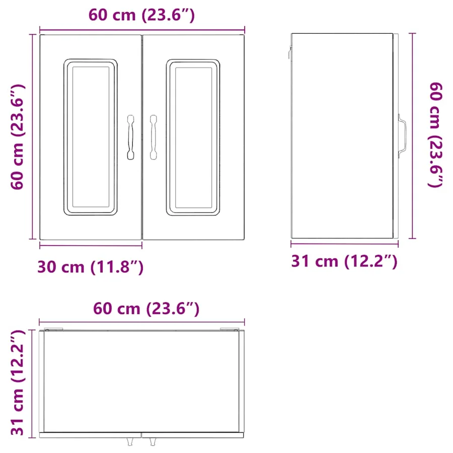 Armoire murale de cuisine Kalmar chêne marron bois d'ingénierie - 11