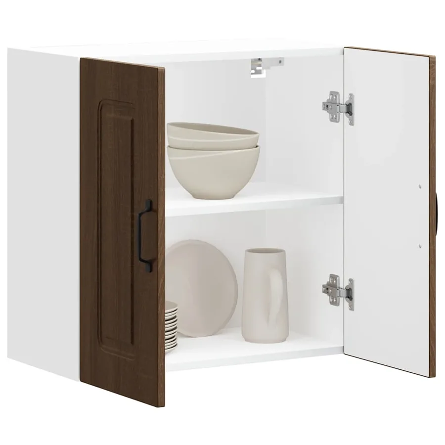 Armoire murale de cuisine Kalmar chêne marron bois d'ingénierie - 4