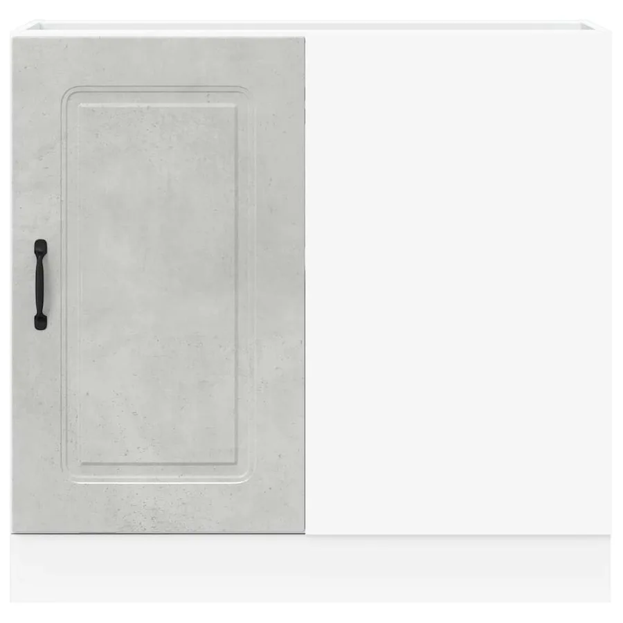 Armoire de cuisine Kalmar gris béton bois d'ingénierie - 4