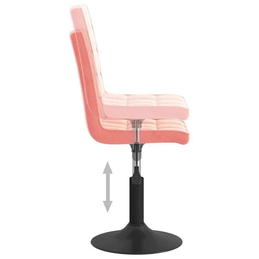 Chaises pivotantes à manger lot de 6 rose velours - 7