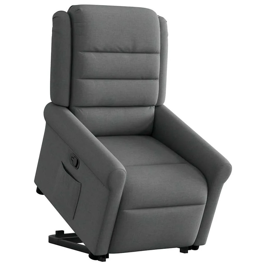 Fauteuil inclinable Gris foncé Tissu - 2