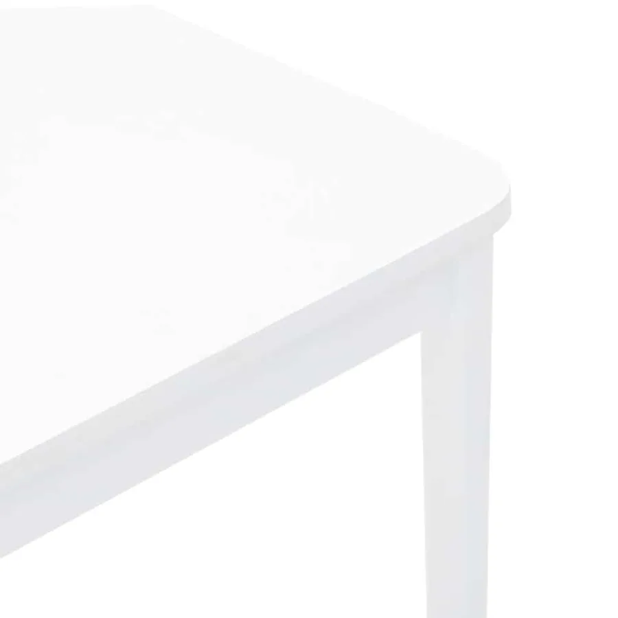 Chaises à manger 2 pcs blanc bois massif caoutchouc - 8