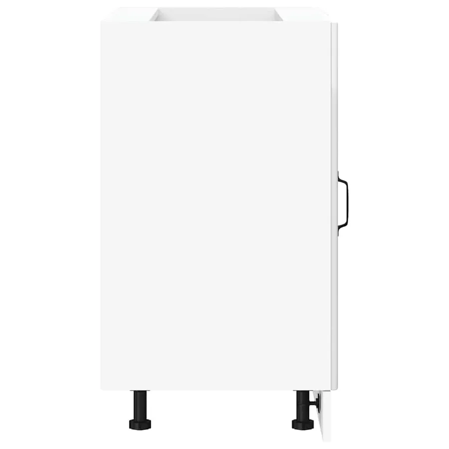 Meuble bas de cuisine « Kalmar » Bois d'ingénierie blanc brillant - 6
