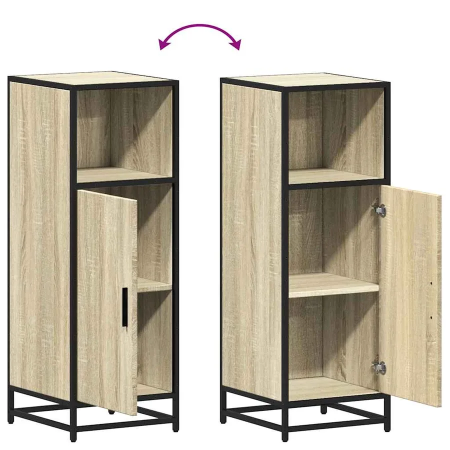 Meuble de salle de bain Chêne Sonoma 35x37,5x100 cm Bois d'ingénierie - 9
