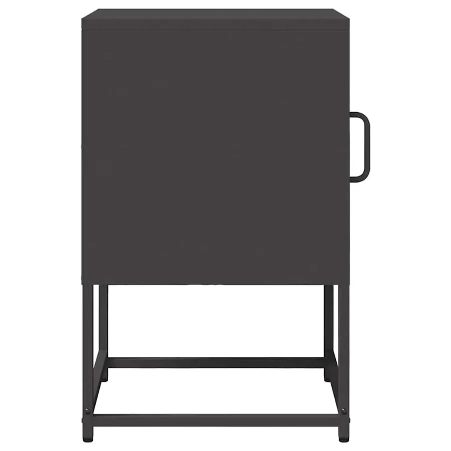 Table de chevet noir 36x39x60,5 cm acier laminé à froid - 6