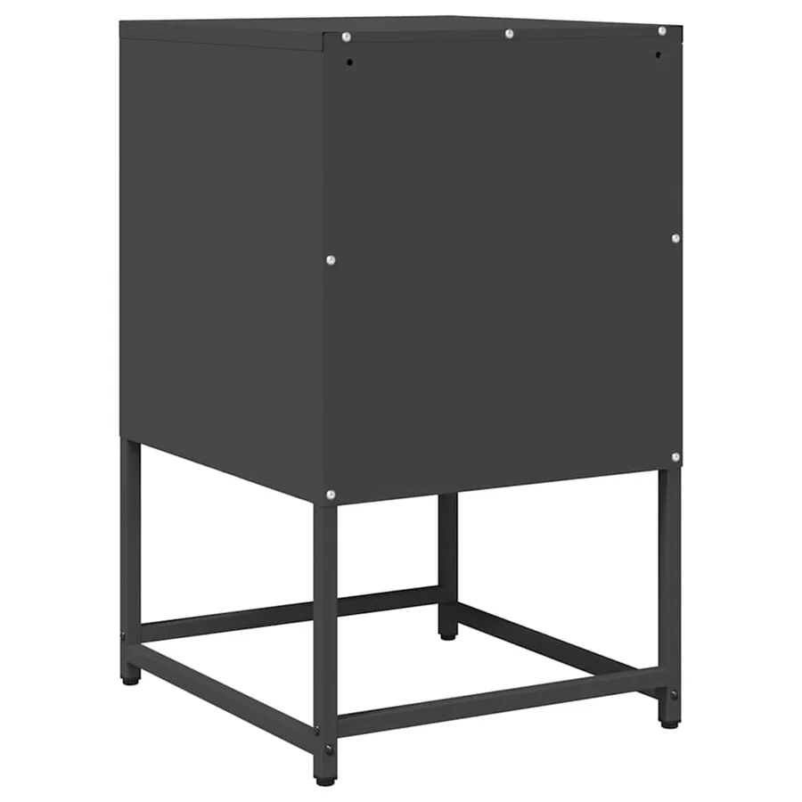 Table de chevet noir 36x39x60,5 cm acier laminé à froid - 7