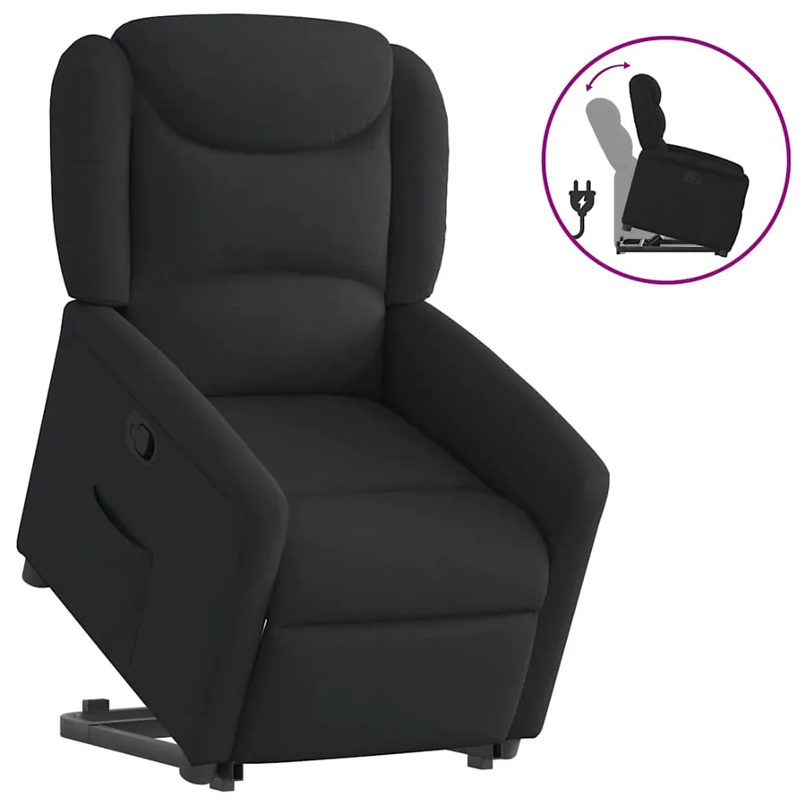 Fauteuil inclinable noir tissu