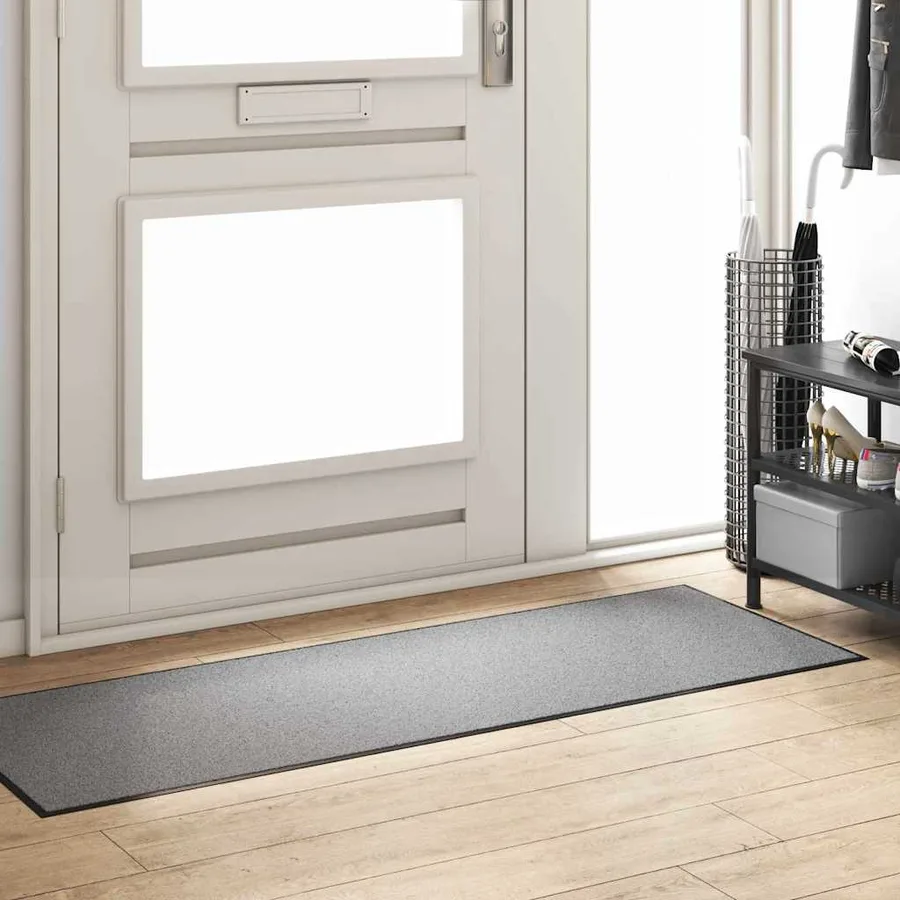 Tapis d'entrée Gris et Noir 60 x 180 cm 100% Polyamide - 3
