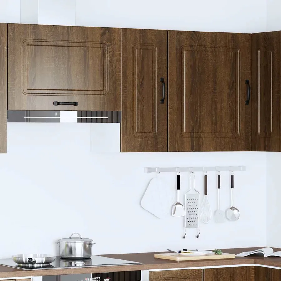 Armoire murale de cuisine Kalmar chêne marron bois d'ingénierie - 3