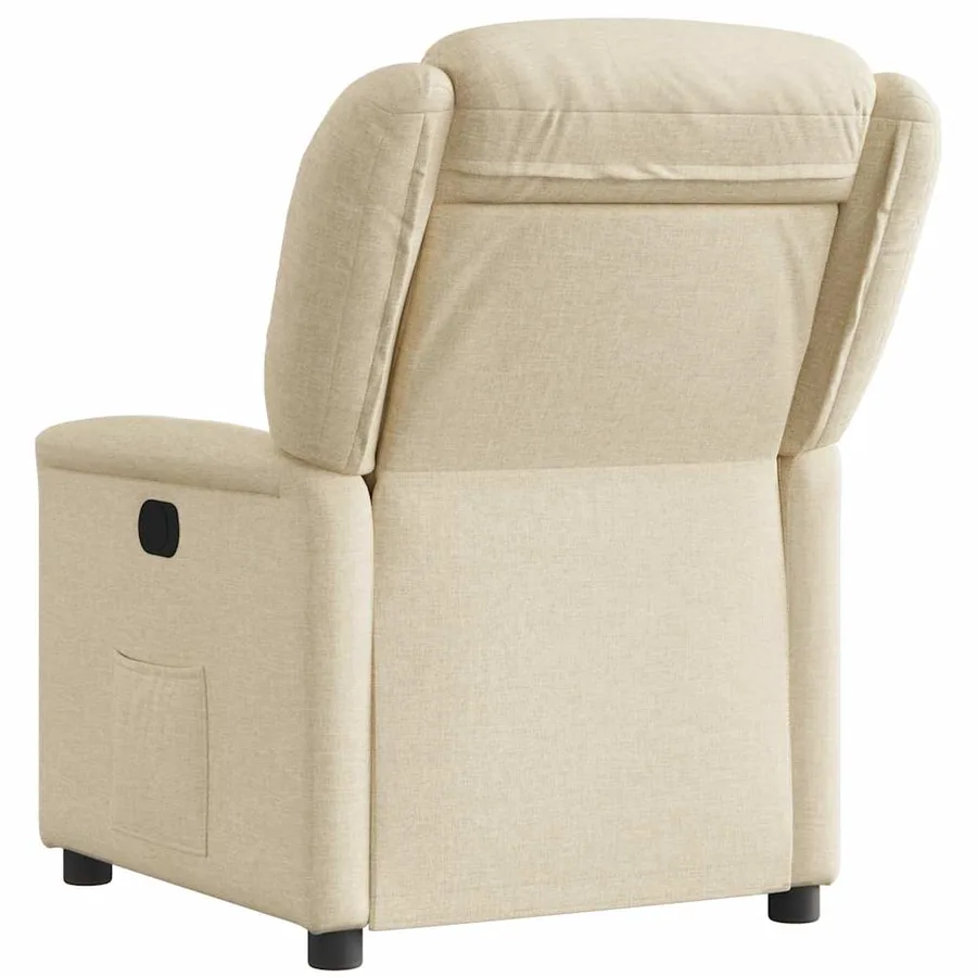 Fauteuil inclinable électrique Crème Tissu - 7