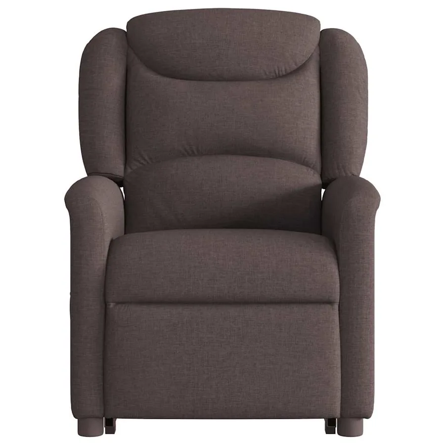 Fauteuil inclinable électrique marron foncé tissu - 5