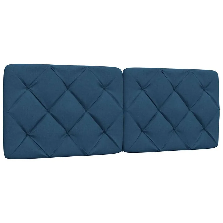 Cadre de lit avec LED sans matelas bleu 140x190 cm tissu - 8