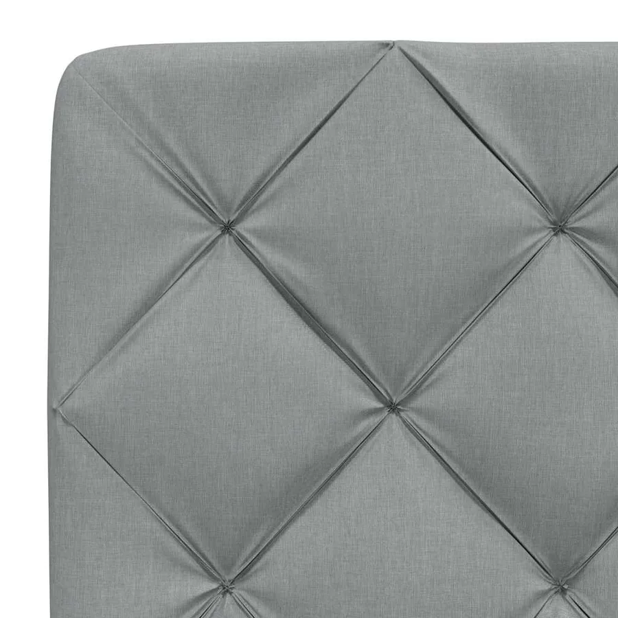 Cadre de lit avec LED sans matelas gris clair 140x190 cm tissu - 12