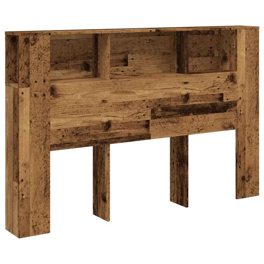 Armoire de tête de lit vieux bois 160x18,5x103,5 cm - 2