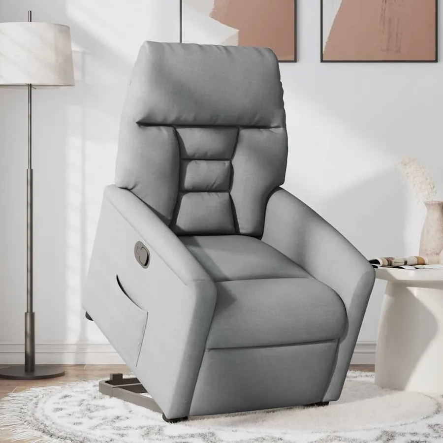Fauteuil inclinable Gris clair Tissu - 2
