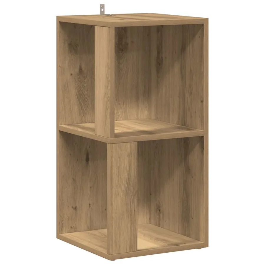 Armoire d'angle chêne artisanal 33x33x67 cm bois d'ingénierie - 2