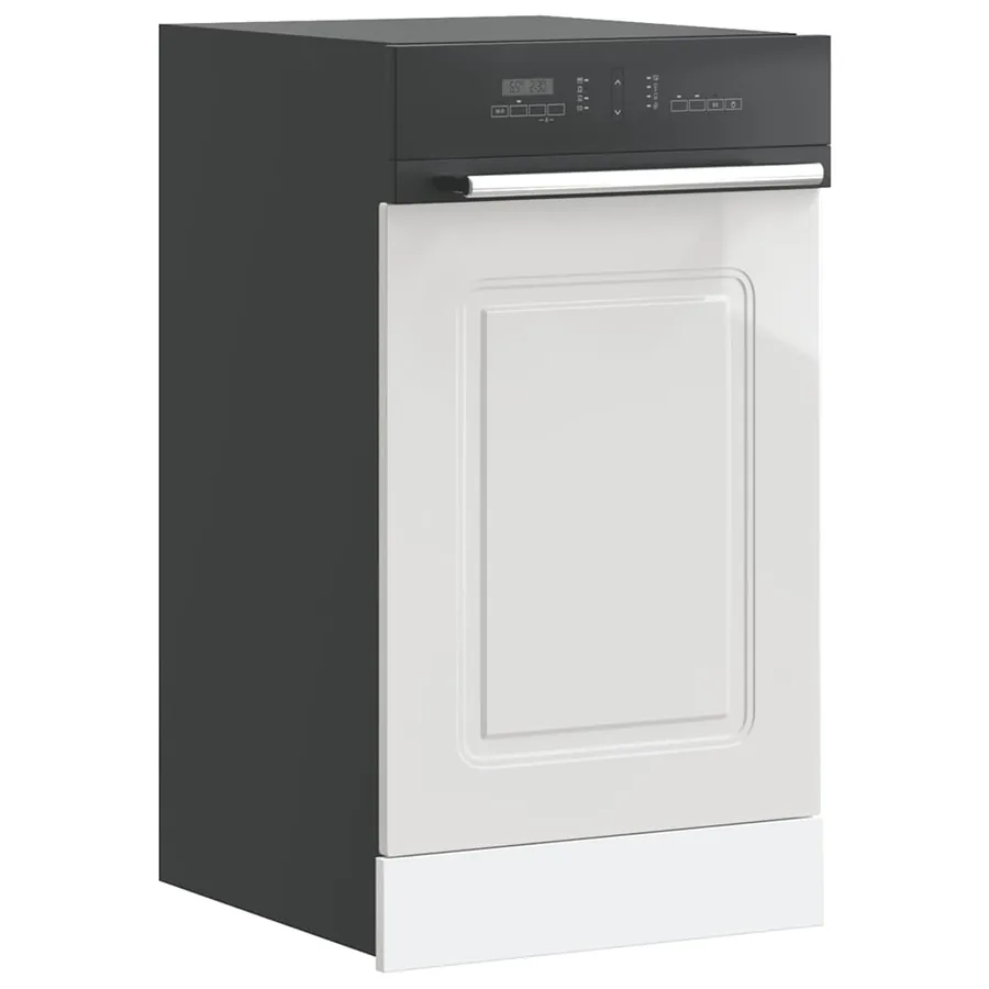 Panneau de lave-vaisselle Kalmar blanc brillant 45x1,5x57 cm
