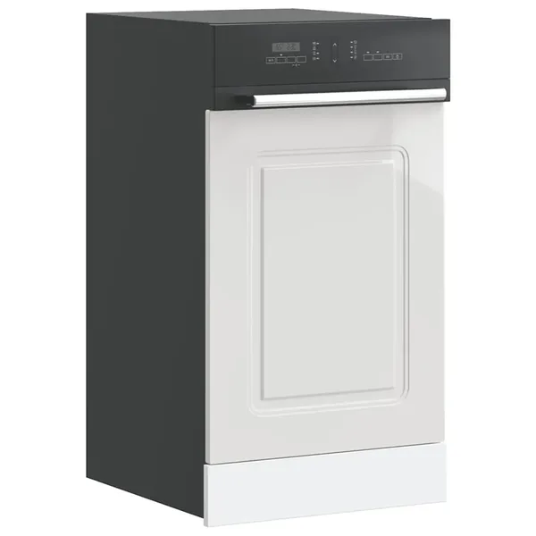 Panneau de lave-vaisselle Kalmar blanc brillant 45x1,5x57 cm