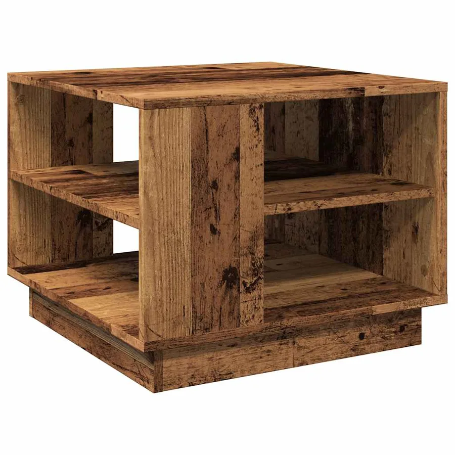 Table basse vieux bois 55x55x42 cm bois d'ingénierie - 5