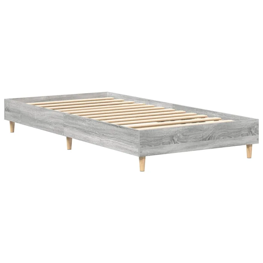 Cadre de lit sans matelas sonoma gris 100x200 cm - 7