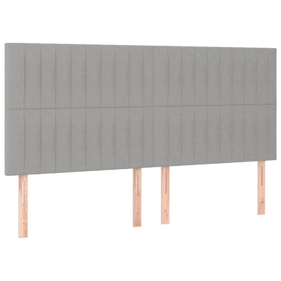 Sommier à lattes de lit avec matelas Gris clair 160x200cm Tissu - 5