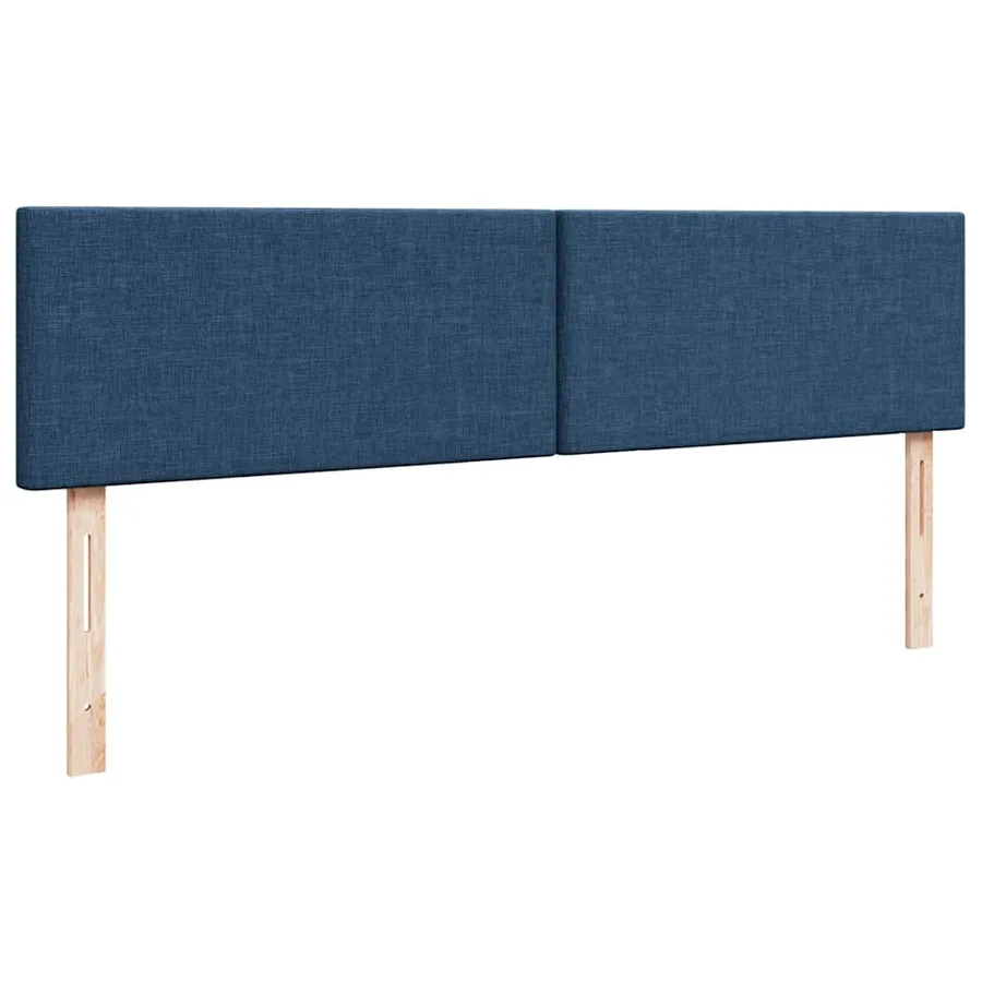 Cadre de lit ottoman avec matelas bleu 200x200cm tissu - 13
