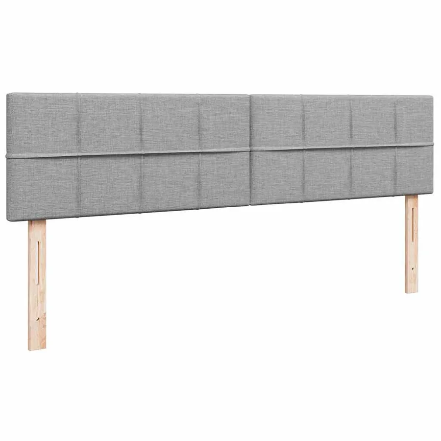 Lit ottoman avec matelas et LED Gris clair 180x200 cm tissu - 10