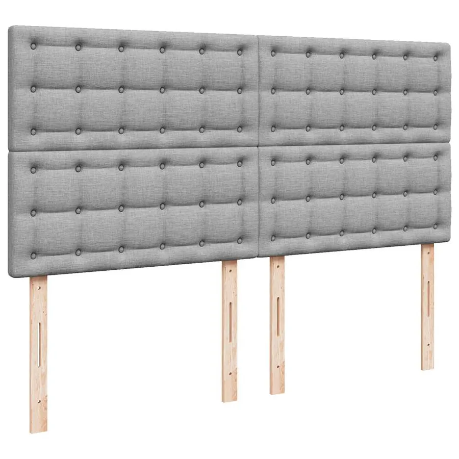 Cadre de lit ottoman et matelas gris clair 180x200 cm tissu - 9