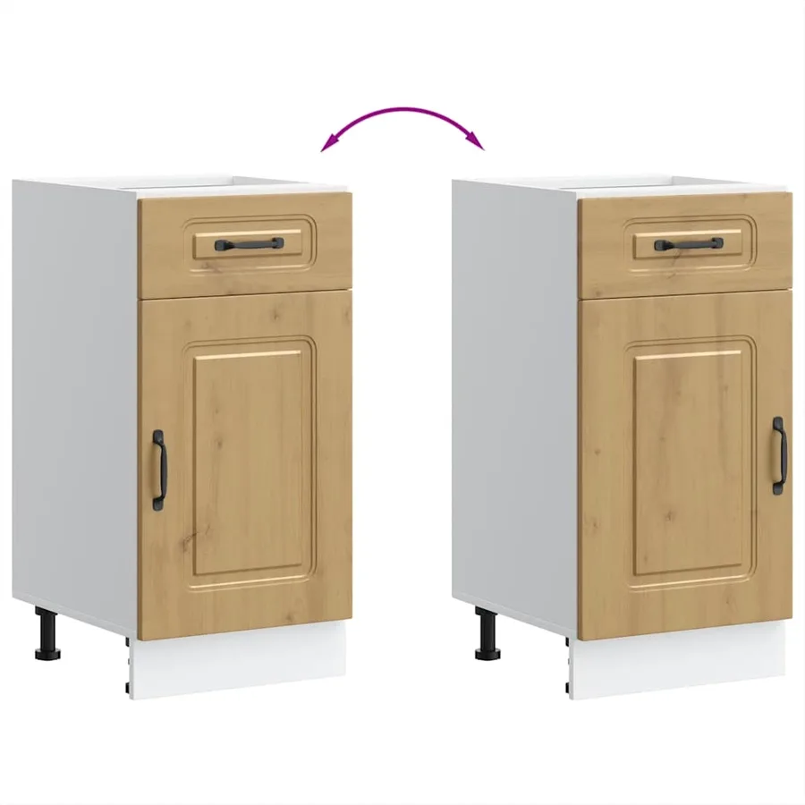 Armoire de cuisine Kalmar chêne artisanal bois d'ingénierie - 8