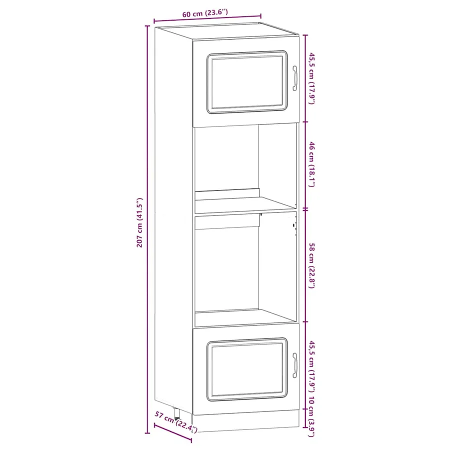 Ensemble d'armoires de cuisine 7 pcs Kalmar bois d'ingénierie - 10