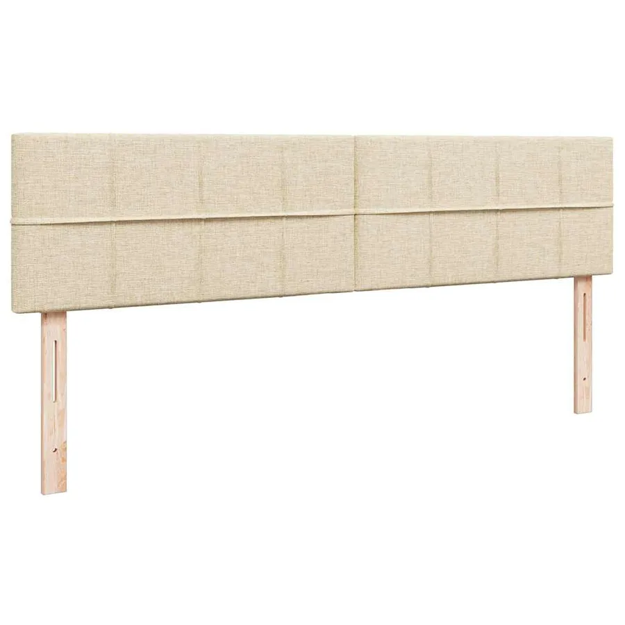 Cadre de lit ottoman avec matelas crème 180x200 cm tissu - 9