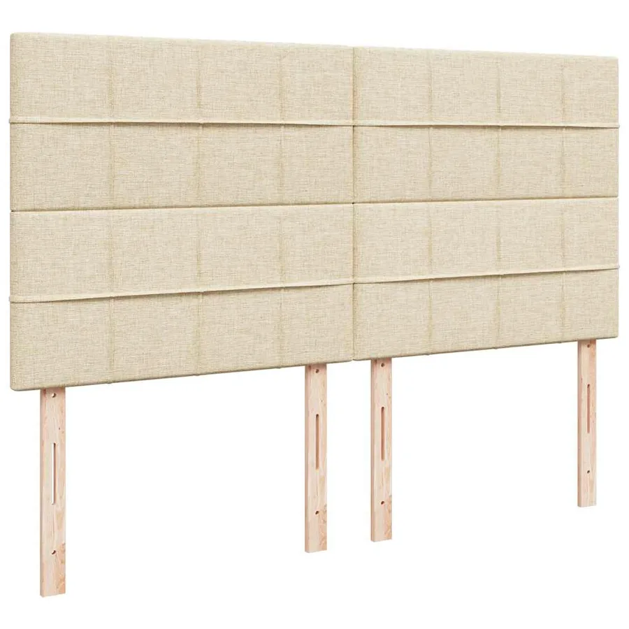 Cadre de lit ottoman avec matelas crème 180x200 cm tissu - 9