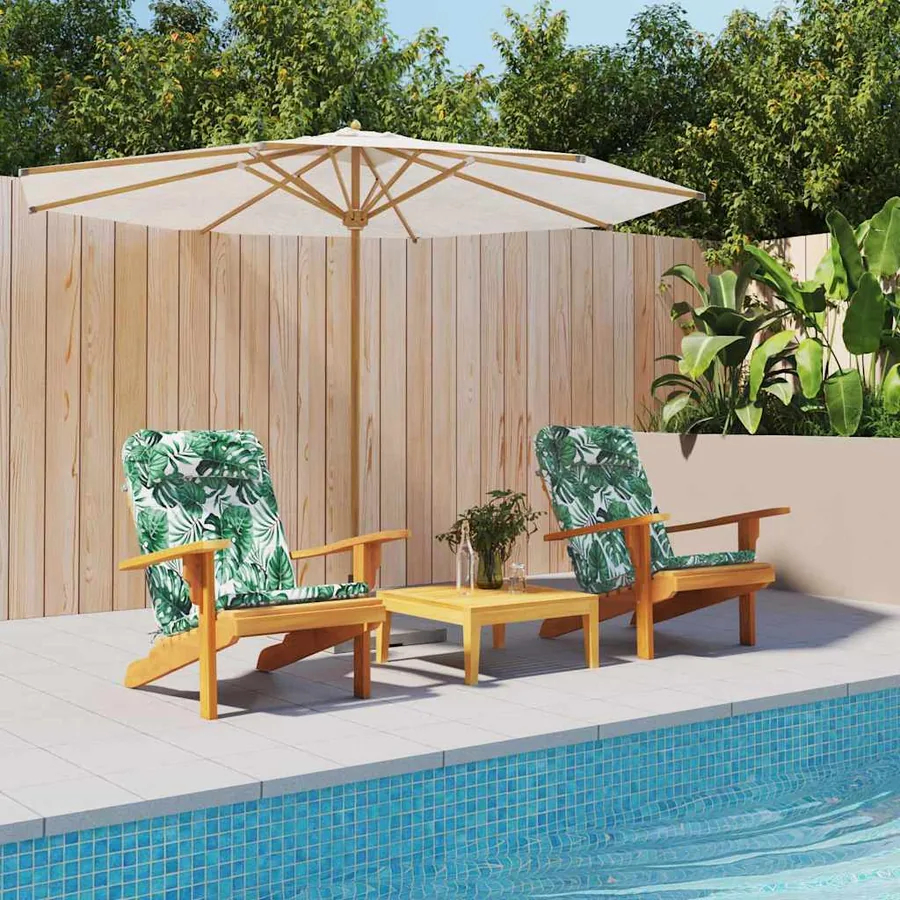 Coussins de chaise Feuille 2 pcs Motif feuille 58 x 77 x 4,5 cm