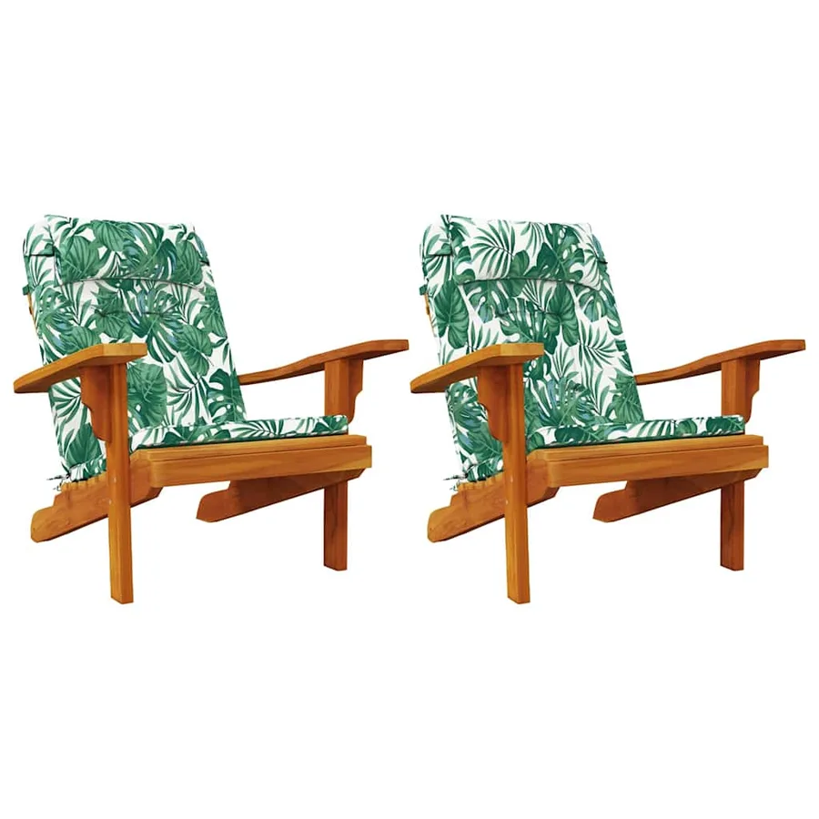 Coussins de chaise Feuille 2 pcs Motif feuille 58 x 77 x 4,5 cm - 3