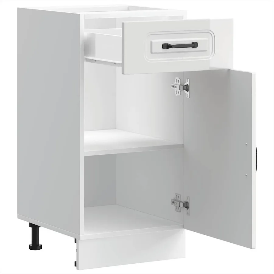 Armoire de cuisine Kalmar blanc brillant bois ingénierie - 5