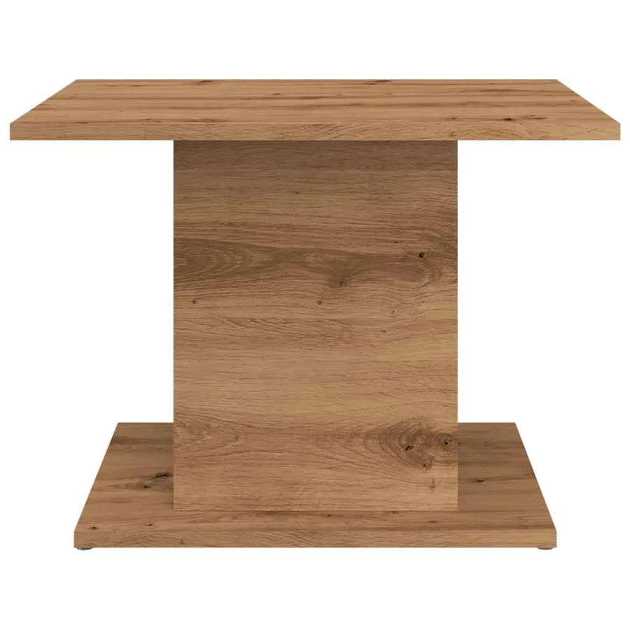 Table basse chêne artisanal 55,5x55,5x40 cm bois d'ingénierie - 4