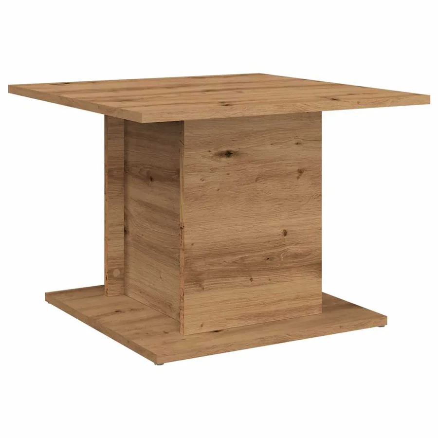 Table basse chêne artisanal 55,5x55,5x40 cm bois d'ingénierie - 5