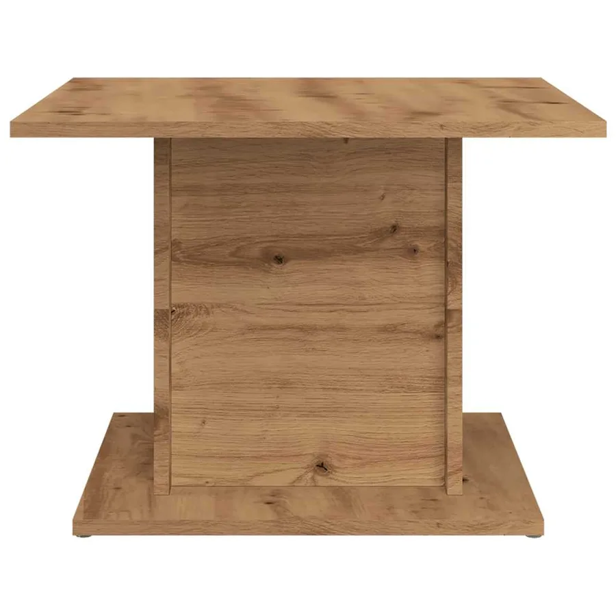 Table basse chêne artisanal 55,5x55,5x40 cm bois d'ingénierie - 6