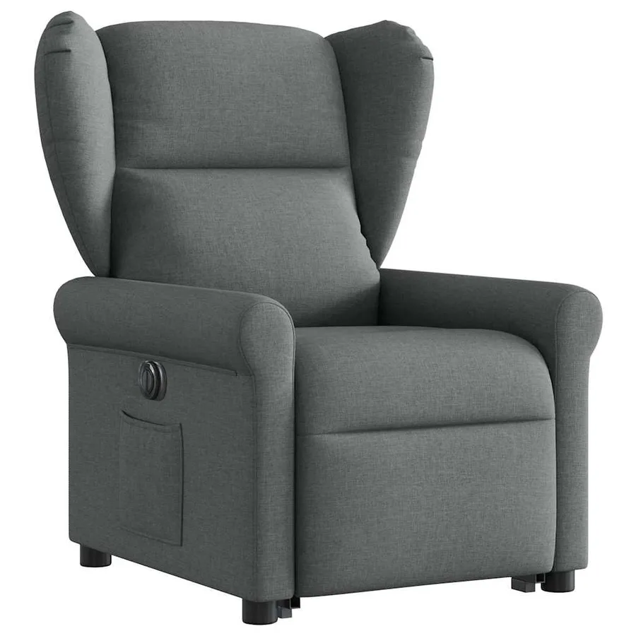 Fauteuil inclinable électrique gris foncé tissu - 3