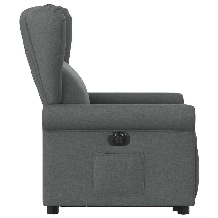 Fauteuil inclinable électrique gris foncé tissu - 5