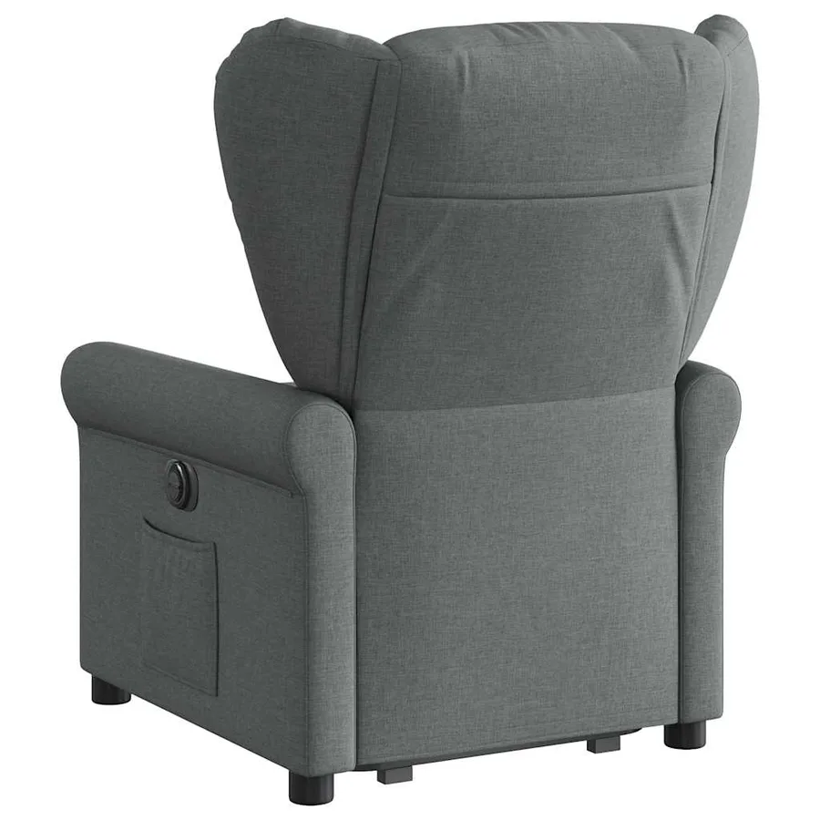 Fauteuil inclinable électrique gris foncé tissu - 6