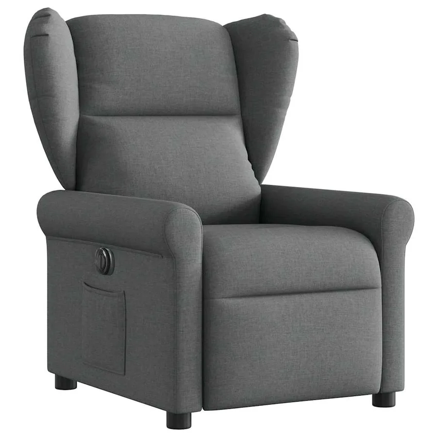 Fauteuil inclinable électrique Gris foncé Tissu - 3
