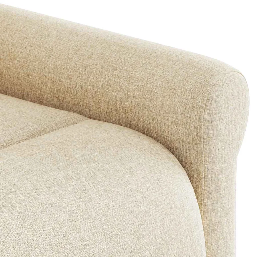 Fauteuil inclinable électrique Crème Tissu - 11