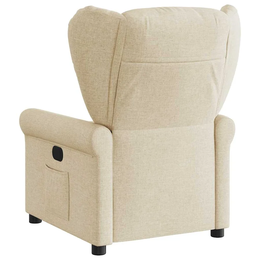Fauteuil inclinable électrique Crème Tissu - 6