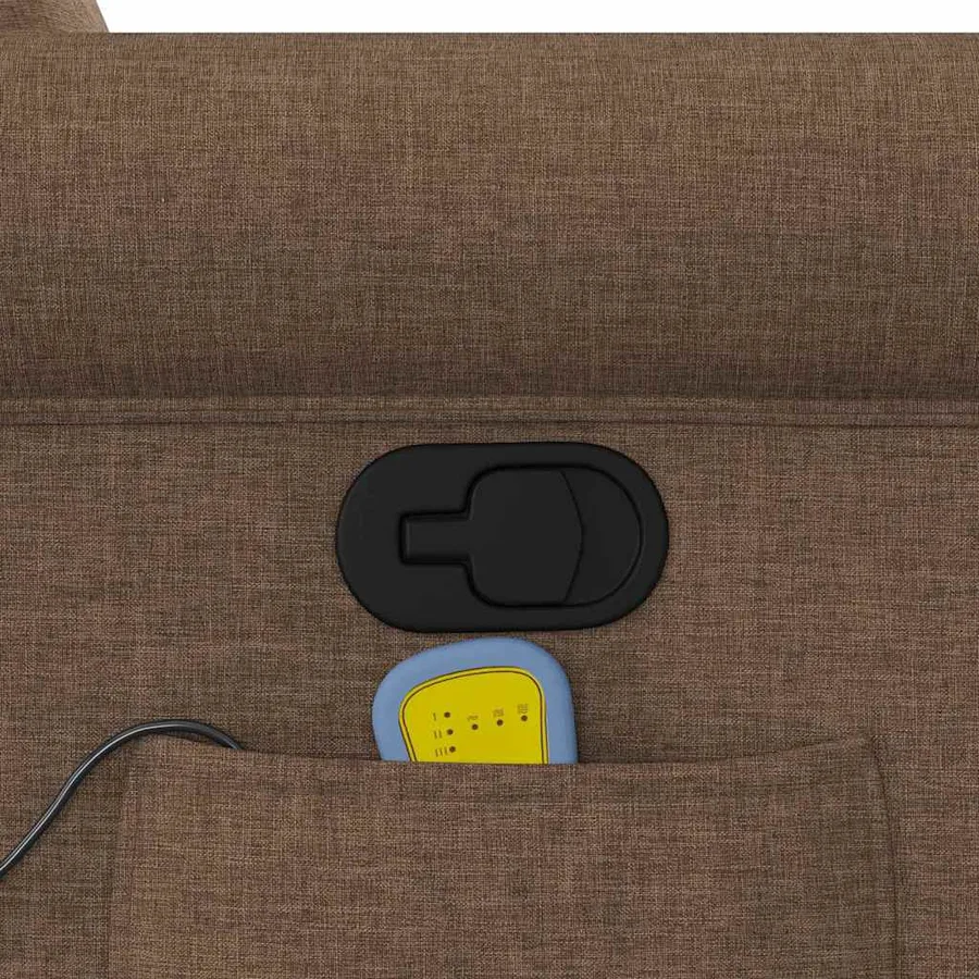 Fauteuil de massage inclinable Marron Tissu - 12