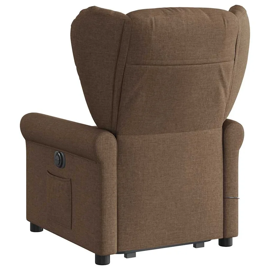 Fauteuil de massage inclinable Marron Tissu - 6