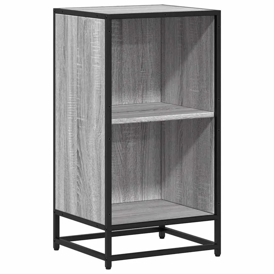 Bibliothèque sonoma gris 40x35x76 cm bois d'ingénierie - 2