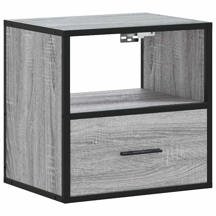 Tables de chevet murales 2 pcs sonoma gris 40x31x39,5 cm - 6