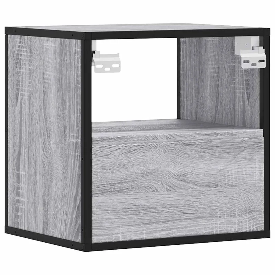Tables de chevet murales 2 pcs sonoma gris 40x31x39,5 cm - 8