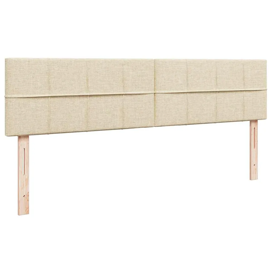 Cadre de lit ottoman avec matelas crème 160x200 cm tissu - 9